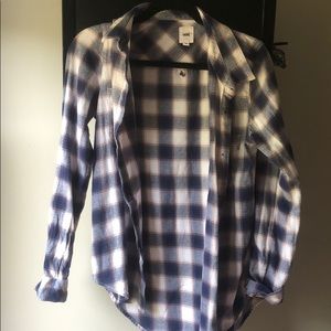 white blue and light pink vans flannel.